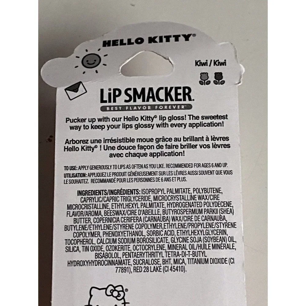 Lip Smacker Sanrio Hello Kitty Flavored Lip Gloss Lippy Pal Shimmer Kiwi NEW‎